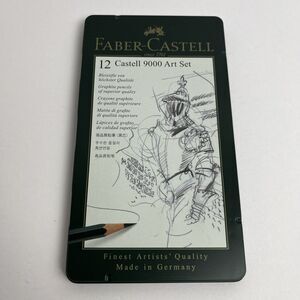 Faber-Castell CASTELL 9000 Art Set Graphite Drawing Sketching Pencils 12 in Tin